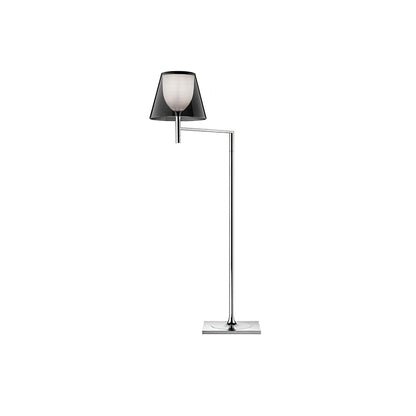 Chrome Prism Bending Floor Light with Adjustable Arm