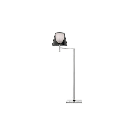 Chrome Prism Bending Floor Light with Adjustable Arm