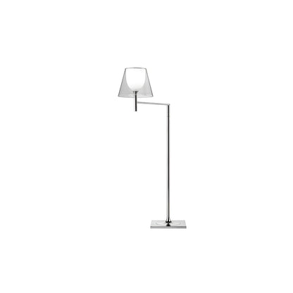 Chrome Prism Bending Floor Light with Adjustable Arm