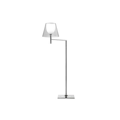Chrome Prism Bending Floor Light with Adjustable Arm