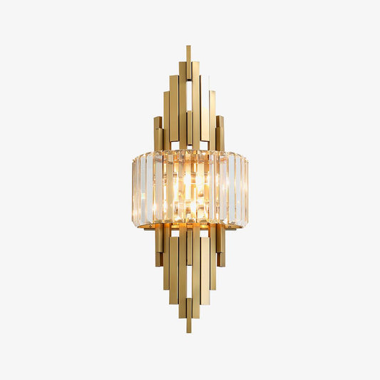 Kubica Crystal Wall Lamp - Modern LED Lighting - Gold Finish