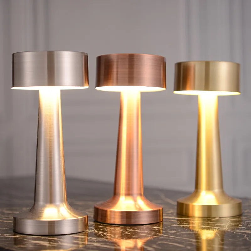 Stylish Retro LED Table Lamp with Wireless USB Charging