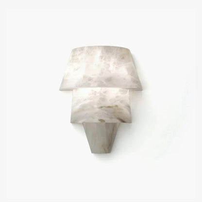 Laboratory Wall Light Set of 2, LED Alabaster Design