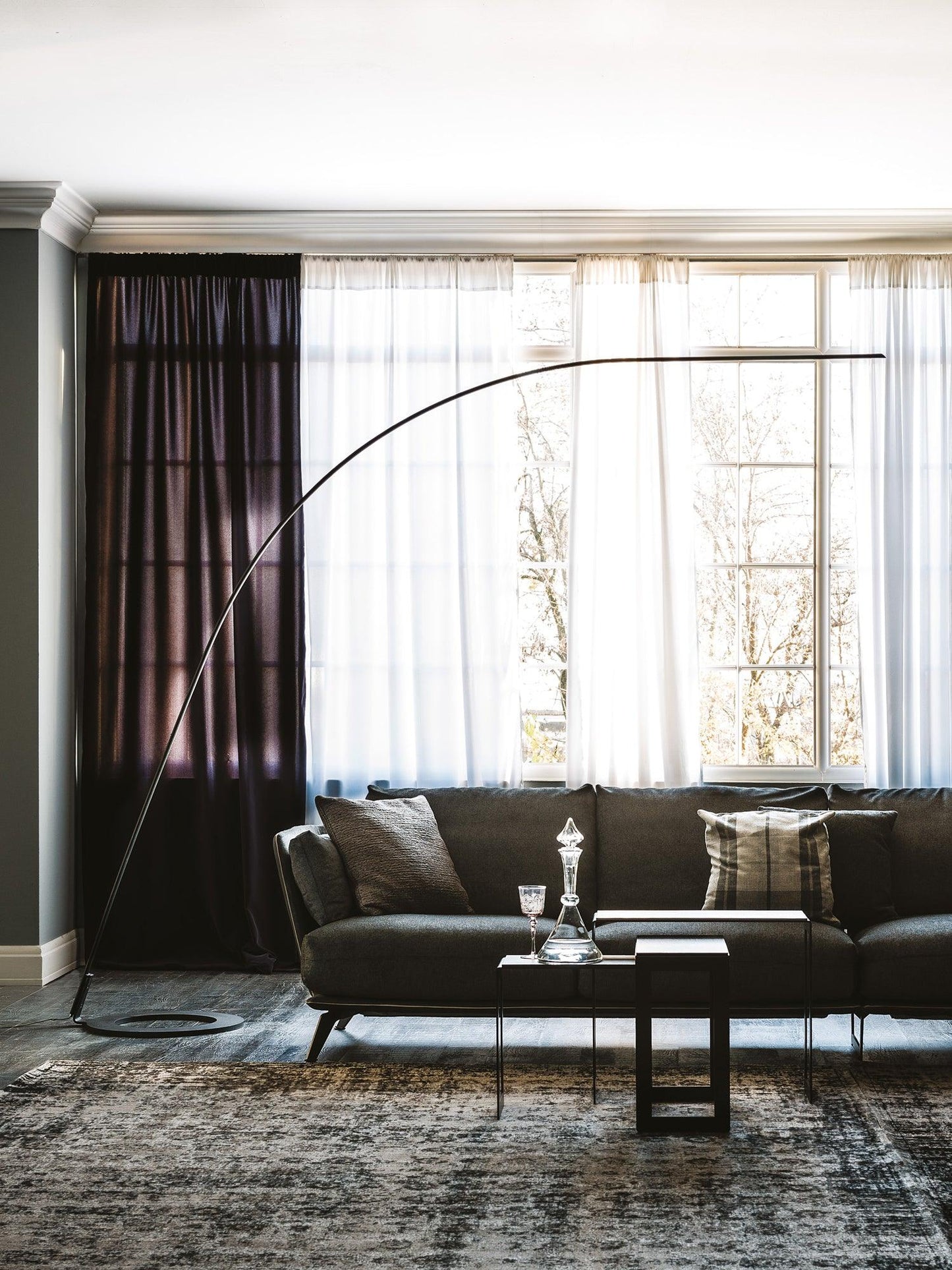 Lampo Floor Lamp - Modern LED Arc Light for Living Room