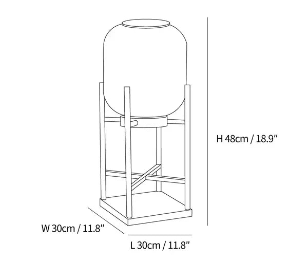 Solar Floor Lamp Lantern for Outdoors - Waterproof LED Light