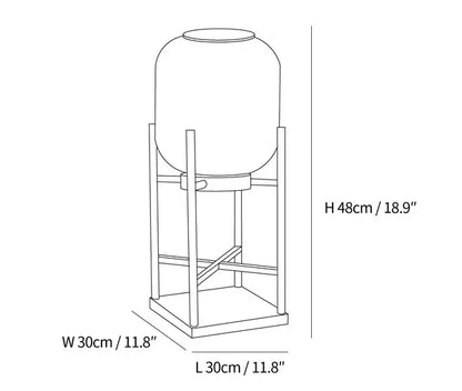 Solar Floor Lamp Lantern for Outdoors - Waterproof LED Light