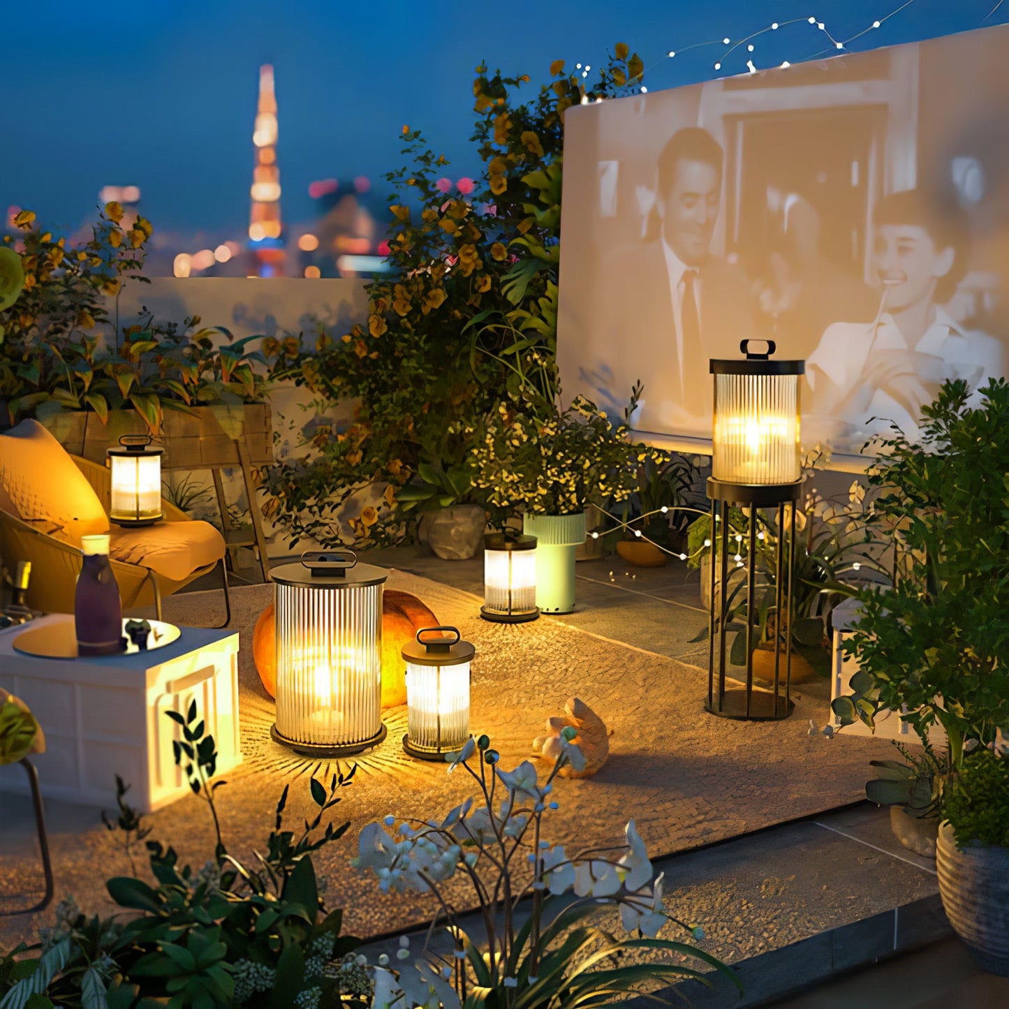 Lantern Garden Solar Outdoor Light with Remote Control