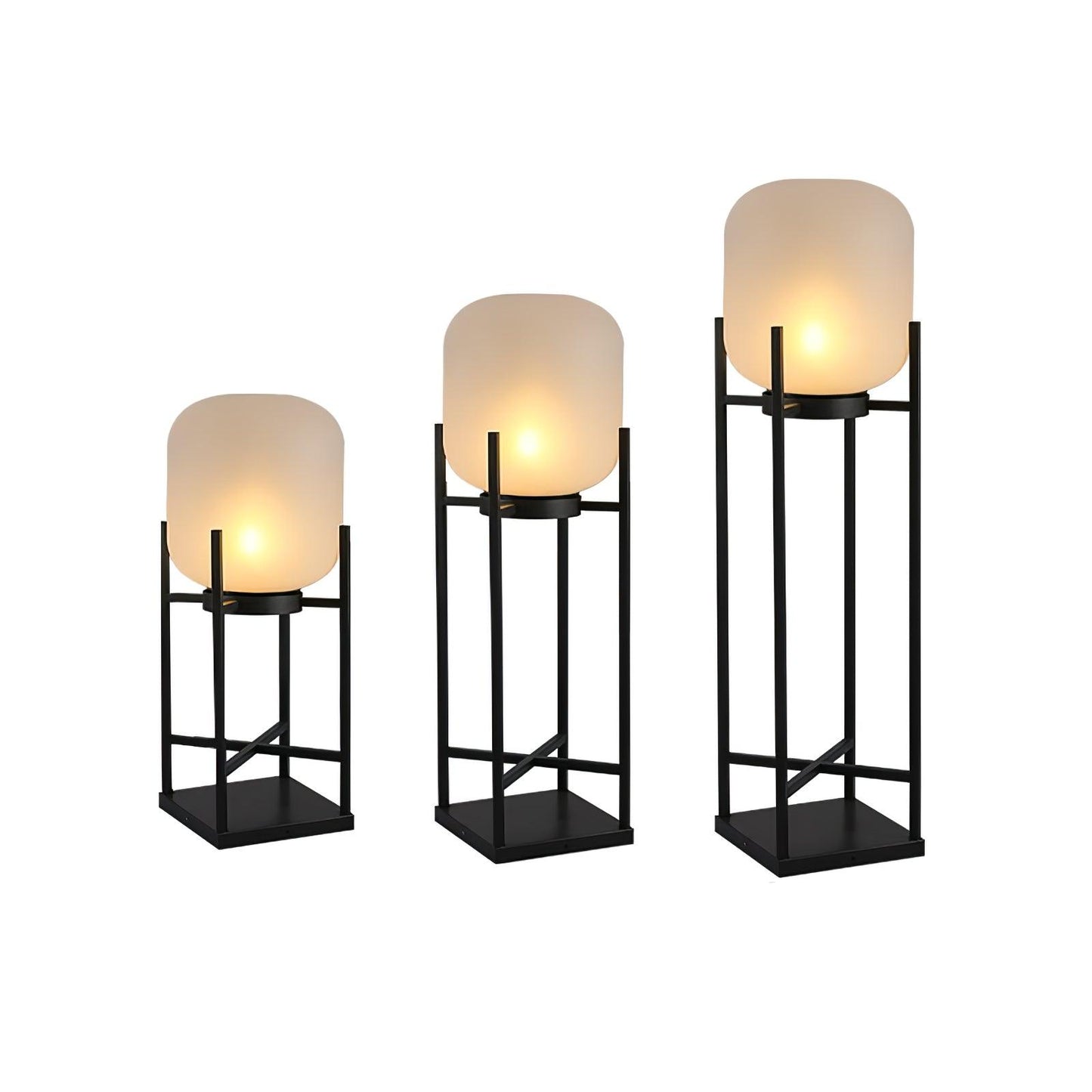 Solar Floor Lamp Lantern for Outdoors - Waterproof LED Light