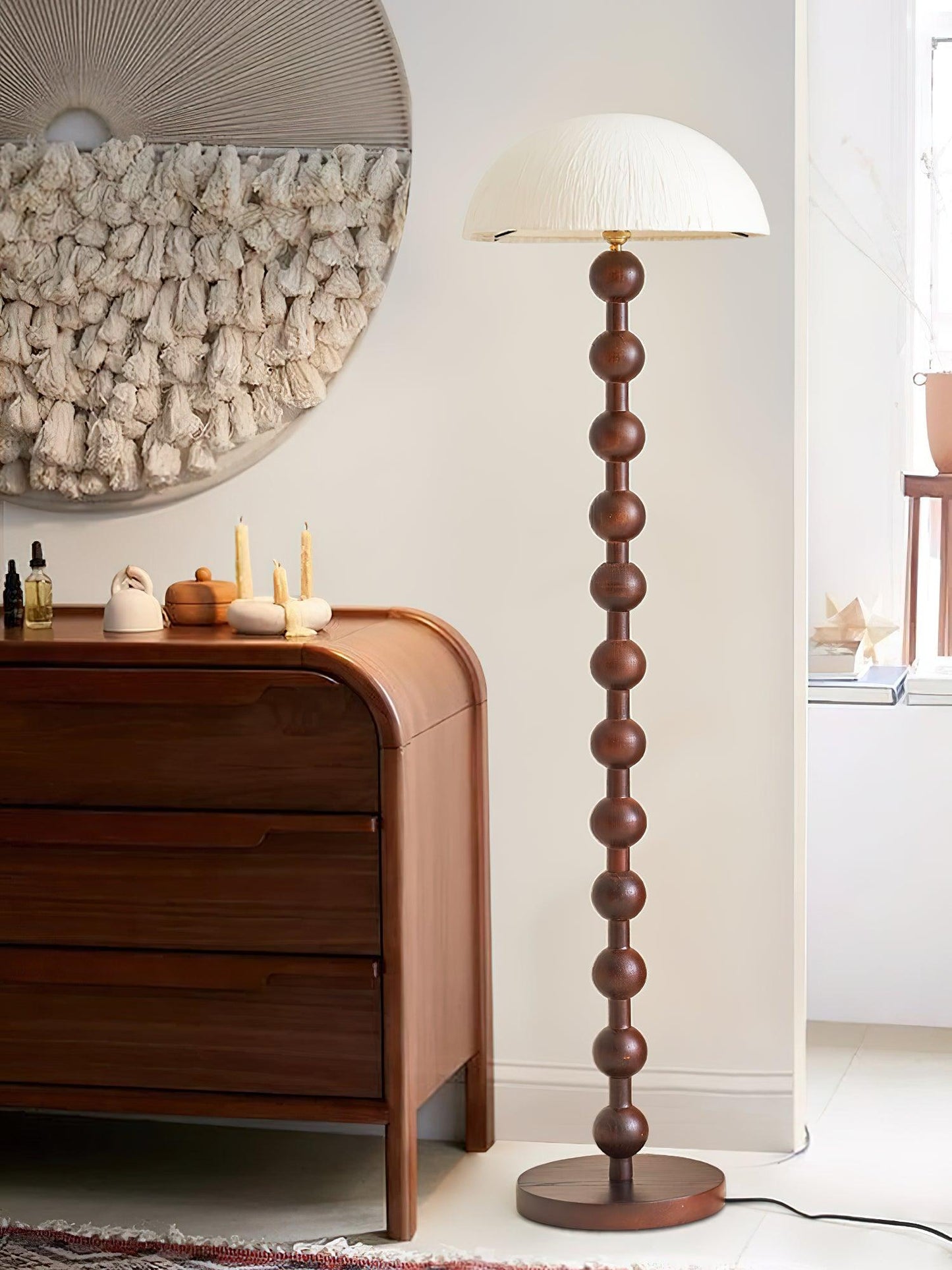 Lanvin Floor Lamp - LED Reading Light with White Shade