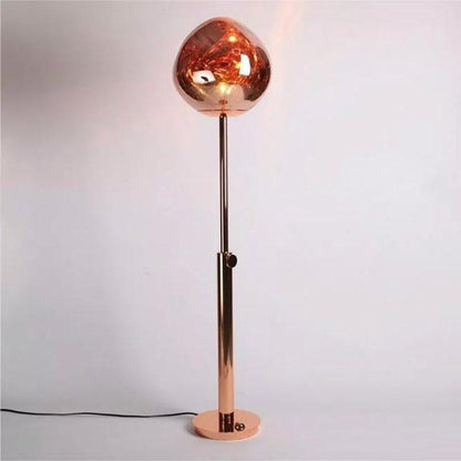 Lava Art Floor Lamp with LED, Dimmable, Copper Finish