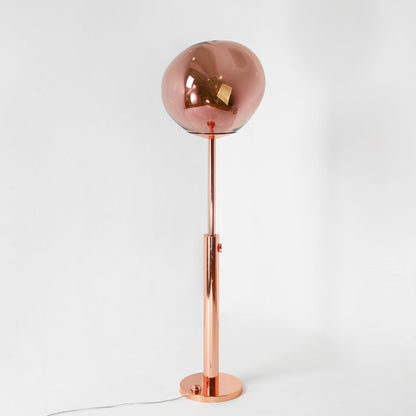 Lava Art Floor Lamp with LED, Dimmable, Copper Finish