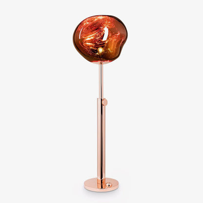 Lava Art Floor Lamp with LED, Dimmable, Copper Finish
