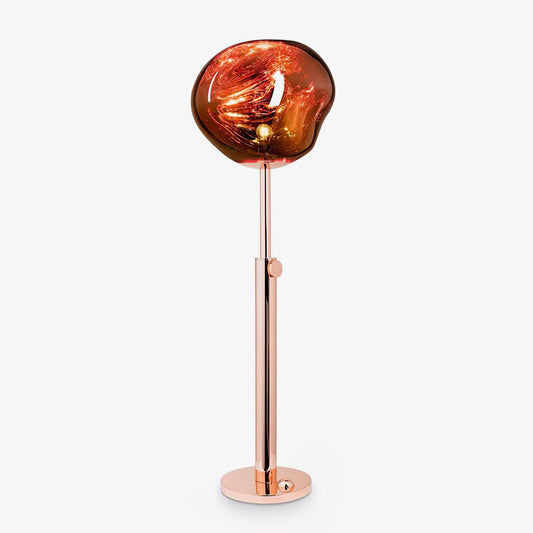 Lava Art Floor Lamp with LED, Dimmable, Copper Finish
