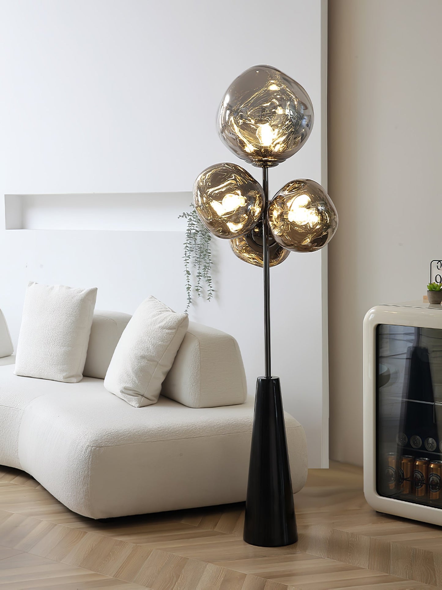 Lava Column Floor Lamp LED Indoor Lighting Chrome Black