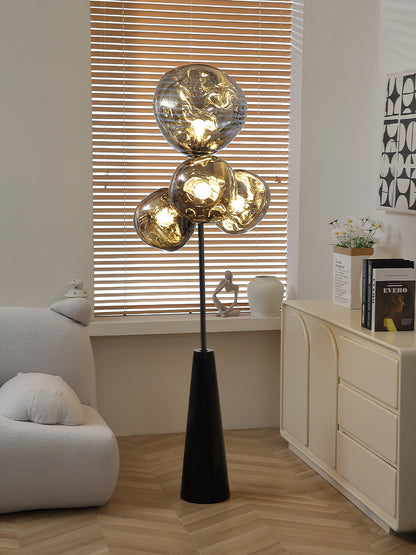 Lava Column Floor Lamp LED Indoor Lighting Chrome Black