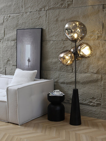Lava Column Floor Lamp LED Indoor Lighting Chrome Black