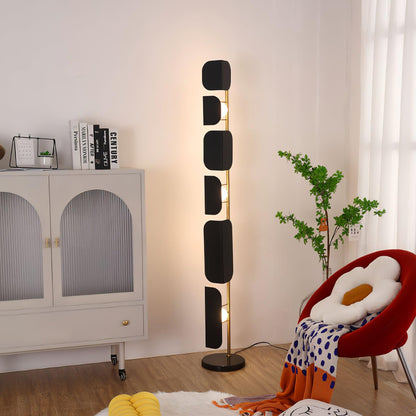 Leagan Floor Lamp - LED Metal Marble Indoor Light