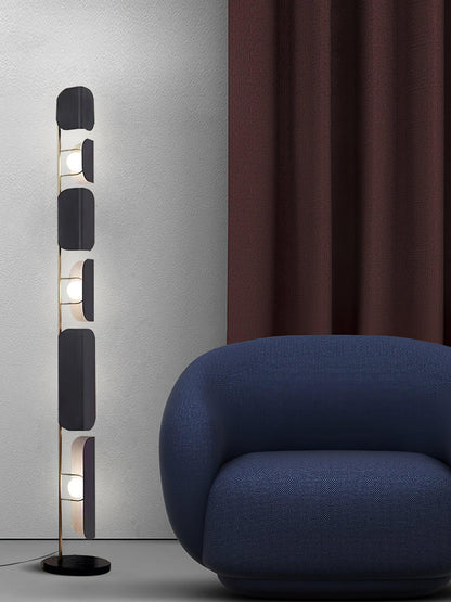 Leagan Floor Lamp - LED Metal Marble Indoor Light