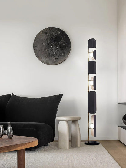 Leagan Floor Lamp - LED Metal Marble Indoor Light