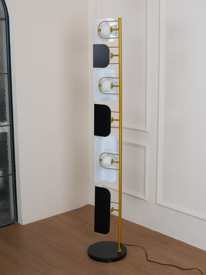 Leagan Floor Lamp - LED Metal Marble Indoor Light