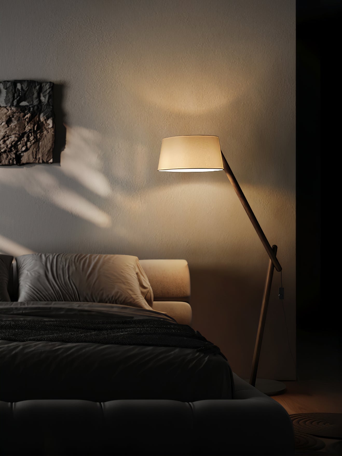 Lean Pivot Floor Lamp with Adjustable Arm LED Light