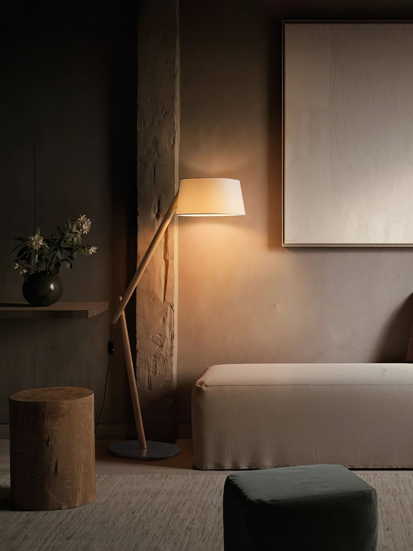 Lean Pivot Floor Lamp with Adjustable Arm LED Light