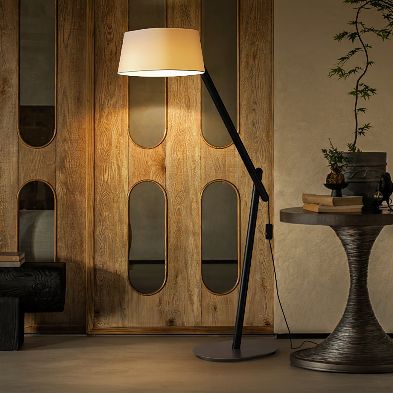 Lean Pivot Floor Lamp with Adjustable Arm LED Light