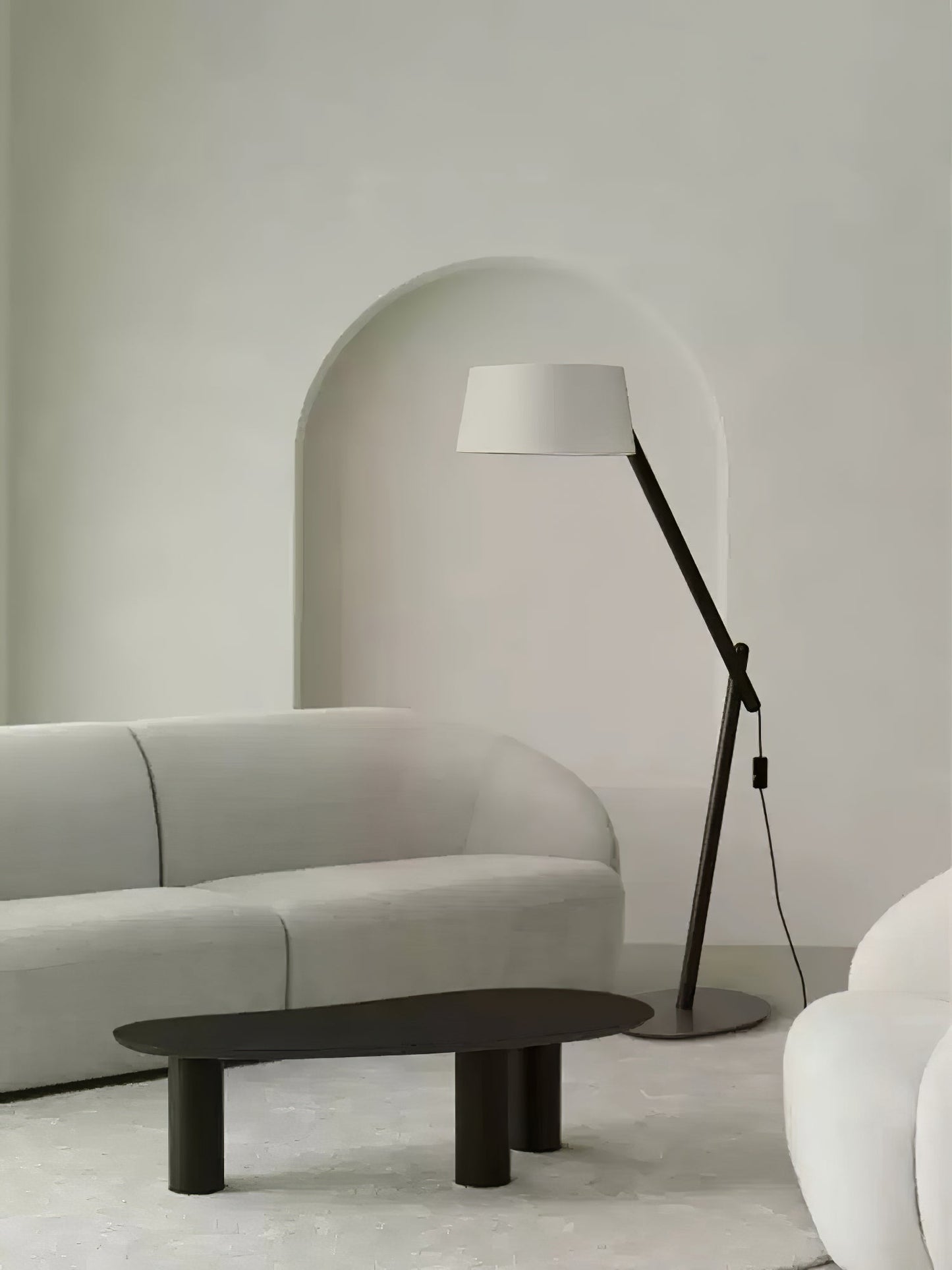 Lean Pivot Floor Lamp with Adjustable Arm LED Light