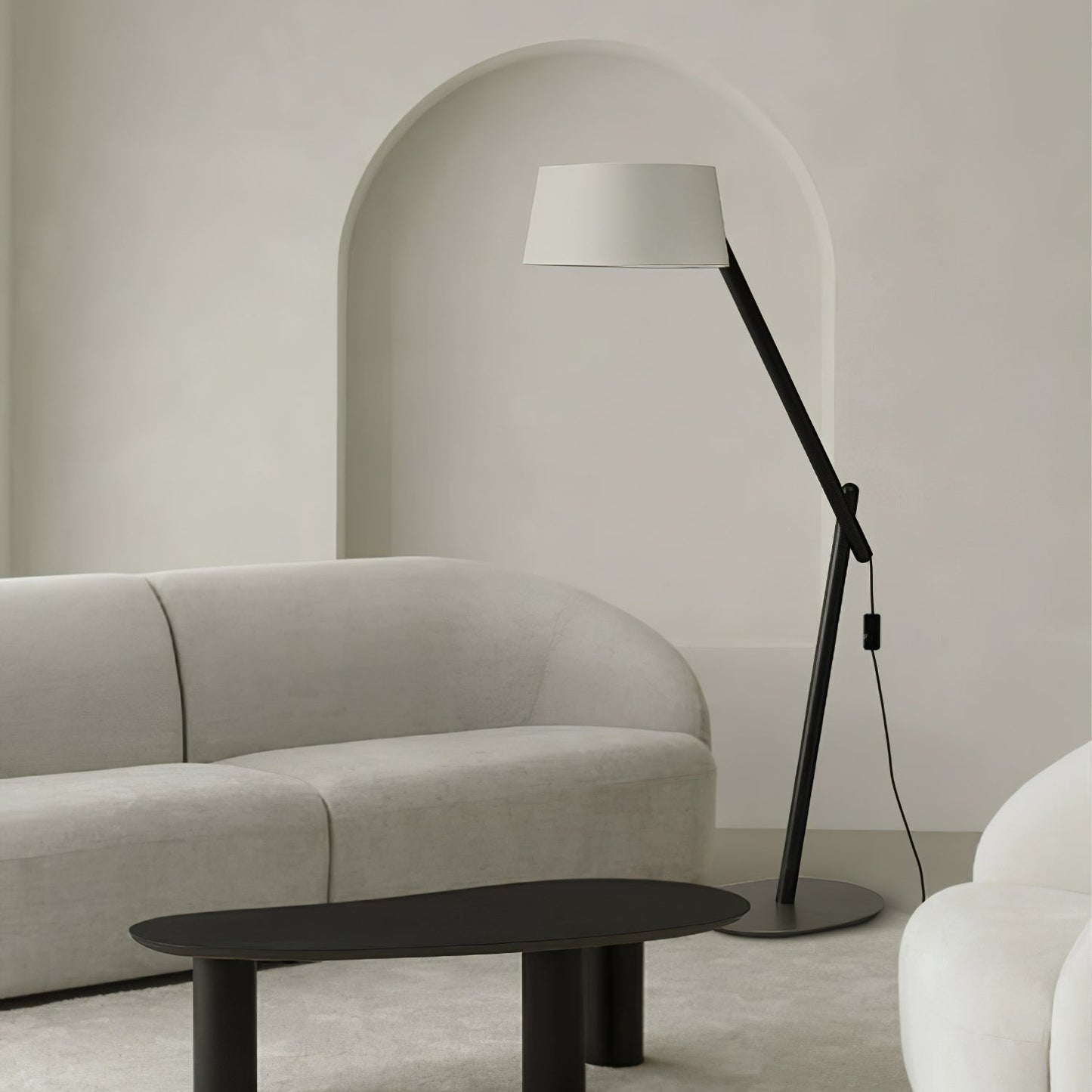 Lean Pivot Floor Lamp with Adjustable Arm LED Light
