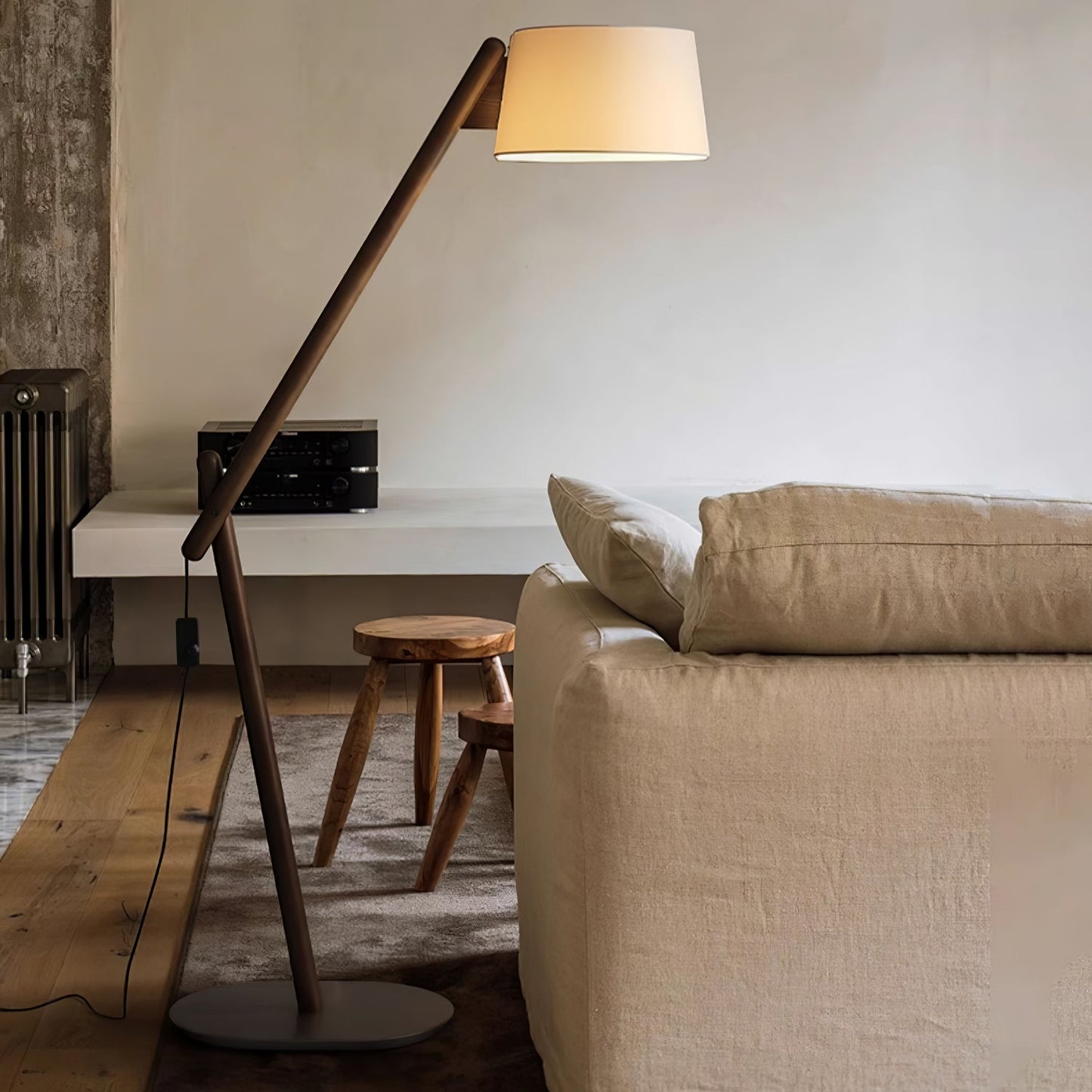 Lean Pivot Floor Lamp with Adjustable Arm LED Light