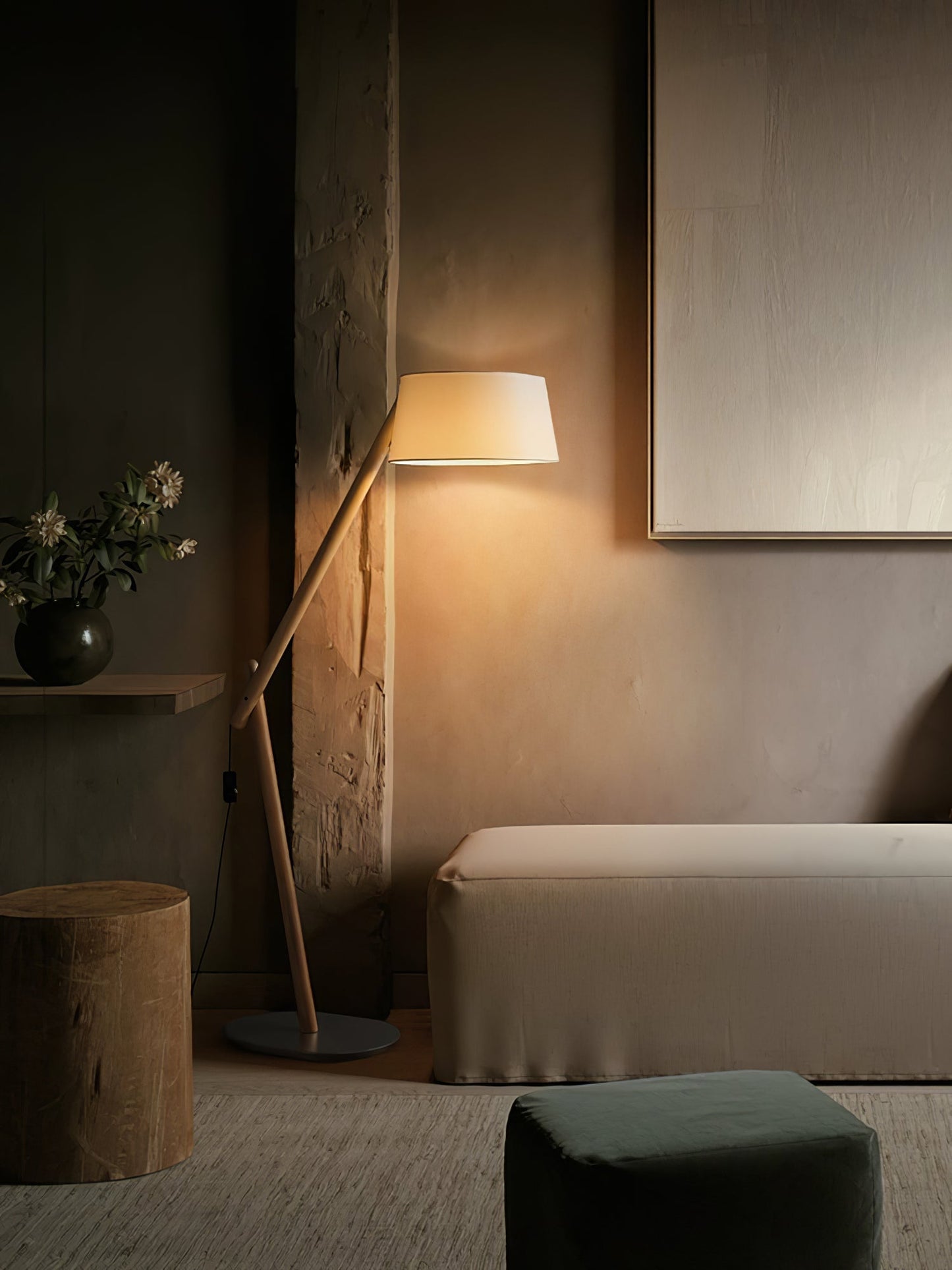 Lean Pivot Floor Lamp with Adjustable Arm LED Light
