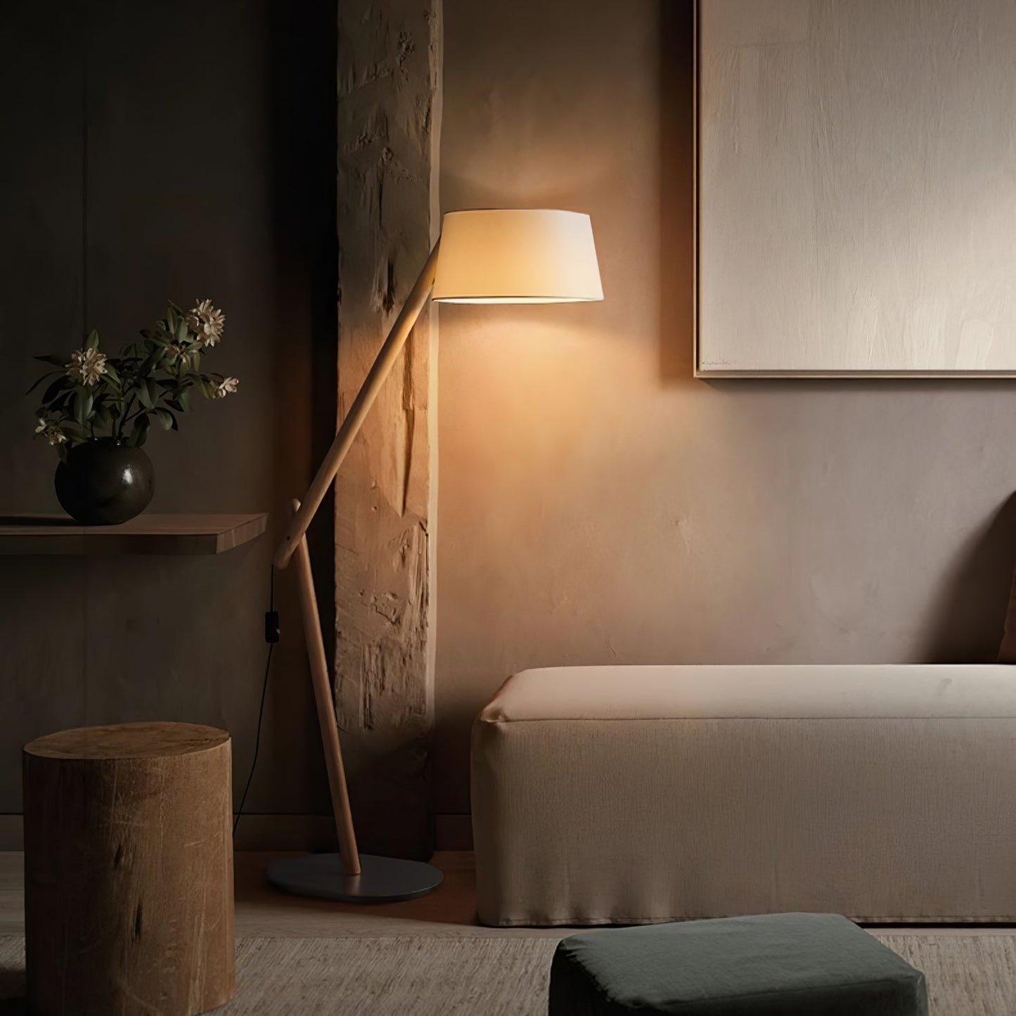 Lean Pivot Floor Lamp with Adjustable Arm LED Light