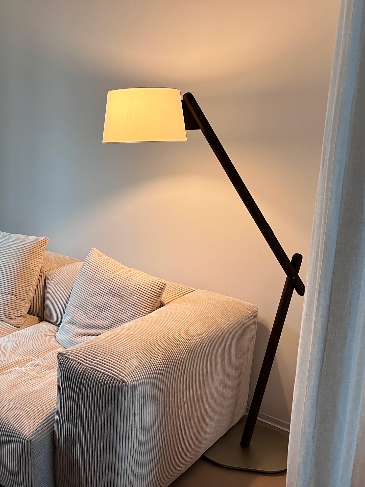 Lean Pivot Floor Lamp with Adjustable Arm LED Light