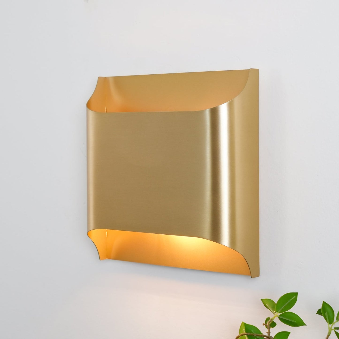 Leclerc Brass Wall Lamp LED Indoor Lighting Fixture Set of 2
