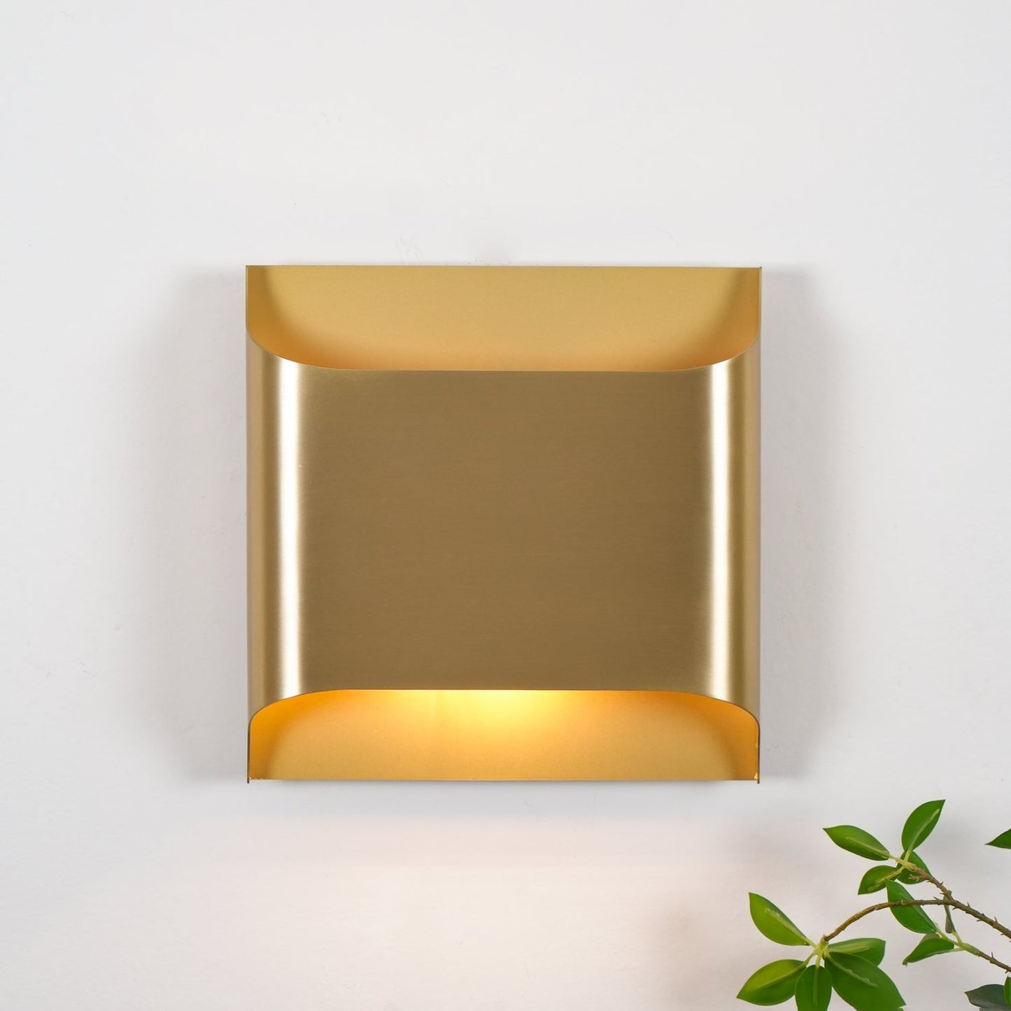 Leclerc Brass Wall Lamp LED Indoor Lighting Fixture Set of 2