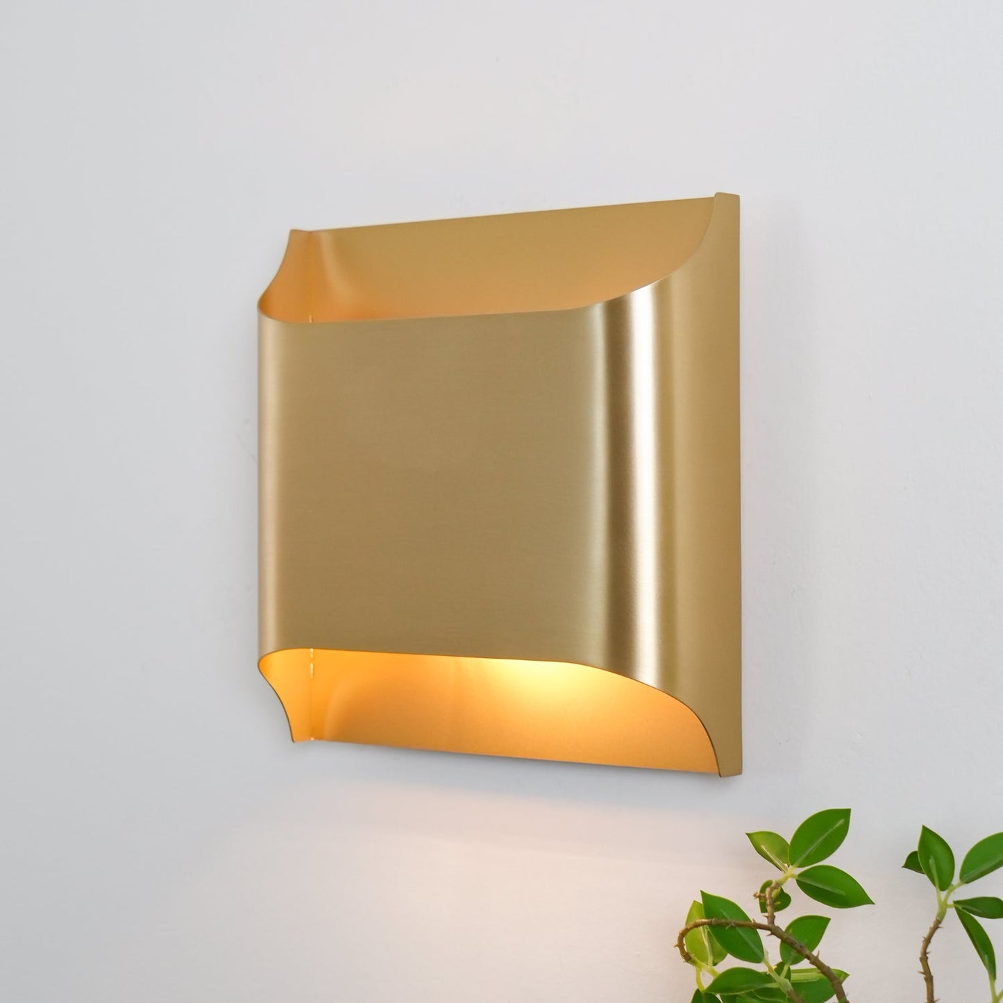 Leclerc Brass Wall Lamp LED Indoor Lighting Fixture Set of 2