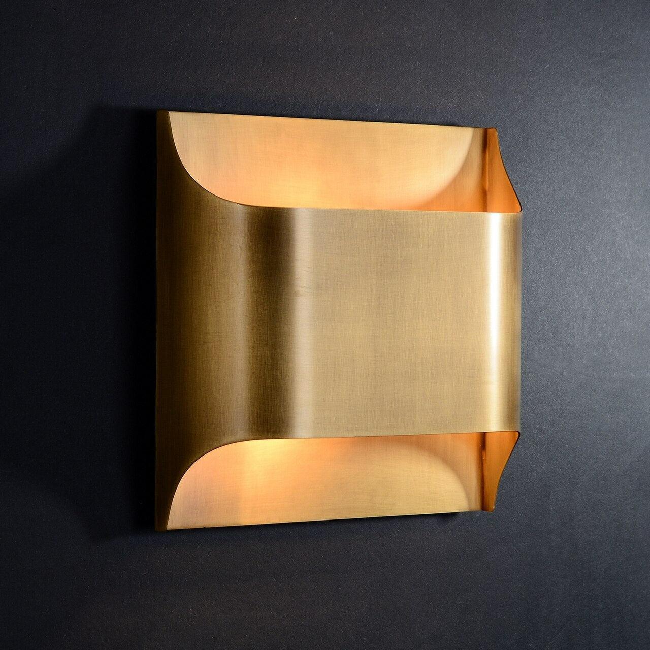 Leclerc Brass Wall Lamp LED Indoor Lighting Fixture Set of 2