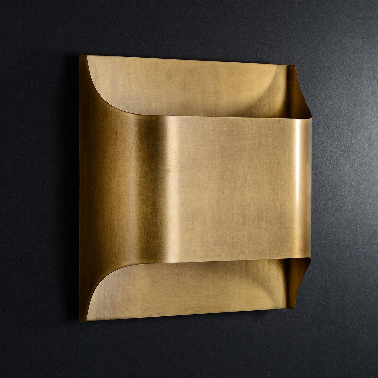 Leclerc Brass Wall Lamp LED Indoor Lighting Fixture Set of 2