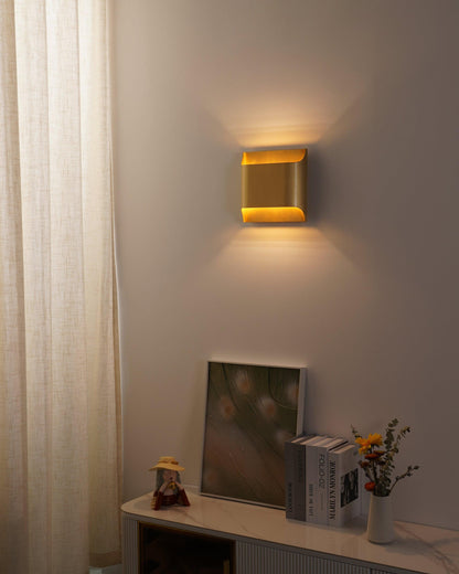 Leclerc Brass Wall Lamp LED Indoor Lighting Fixture Set of 2