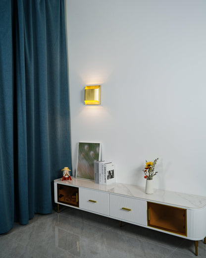 Leclerc Brass Wall Lamp LED Indoor Lighting Fixture Set of 2