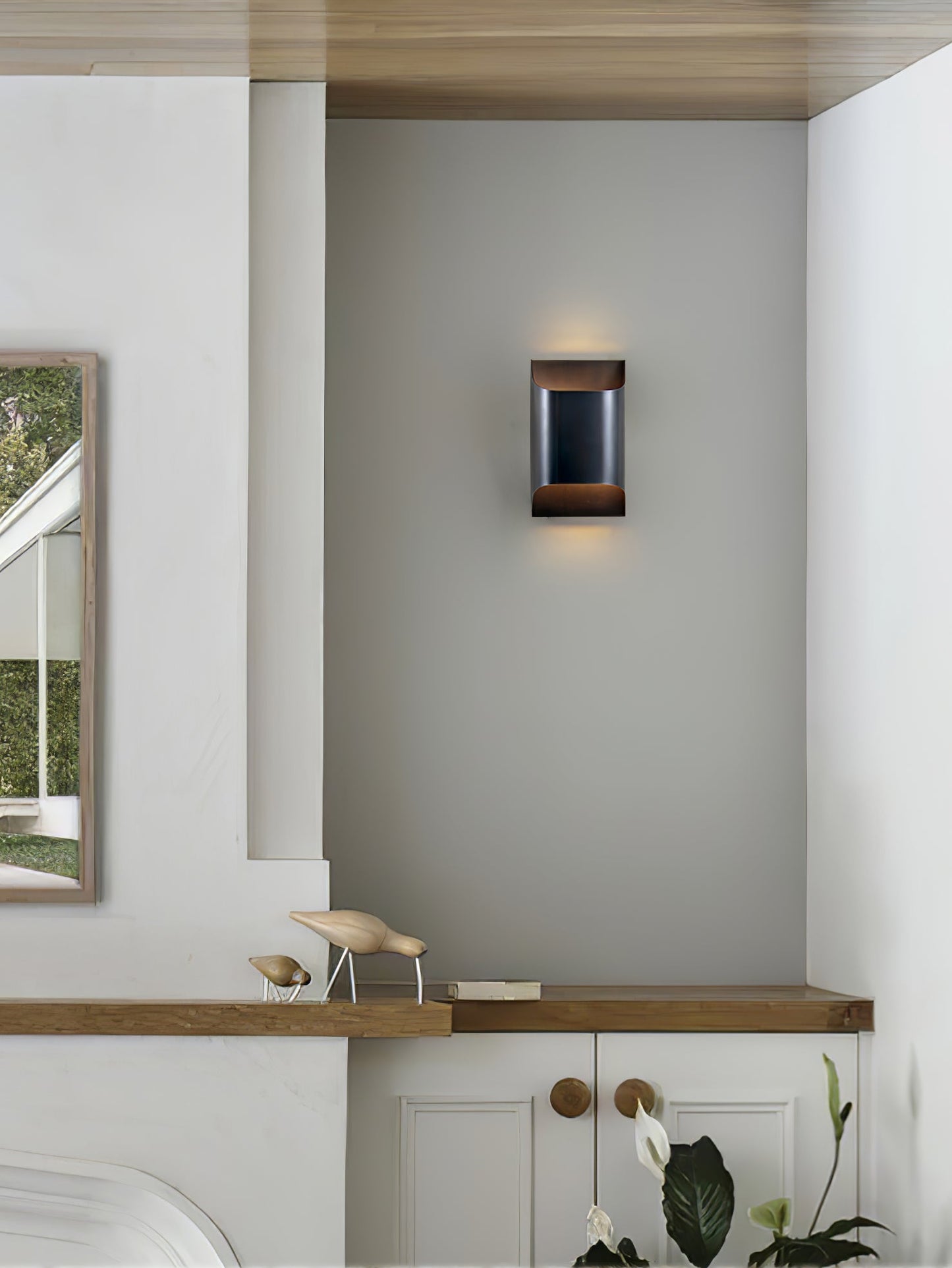 Leclerc Brass Wall Lamp LED Indoor Lighting Fixture Set of 2