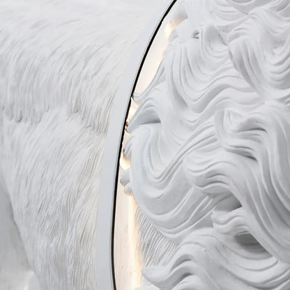 Leo Lion Sculpture Floor Lamp with LED Warm Light
