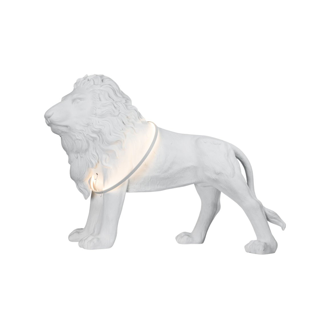 Leo Lion Sculpture Floor Lamp with LED Warm Light