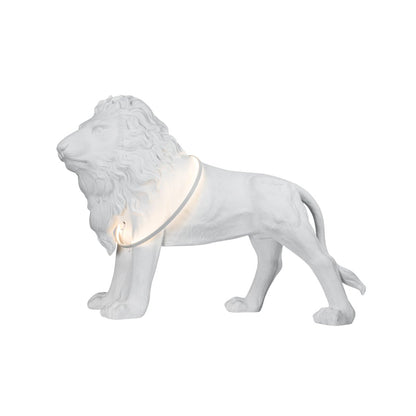 Leo Lion Sculpture Floor Lamp with LED Warm Light