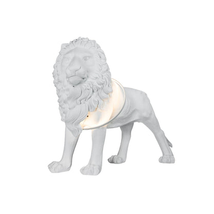Leo Lion Sculpture Floor Lamp with LED Warm Light