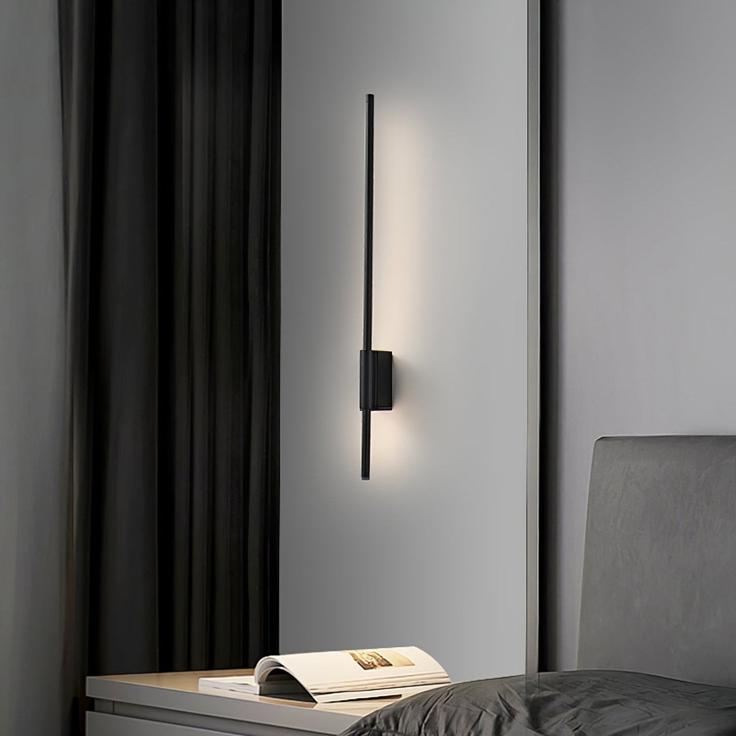 Leon Linear Wall Light - LED Indoor Wall Fixture, Black