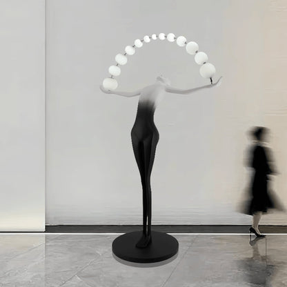 Statue of Liberty Floor Lamp with LED Light - Black Design