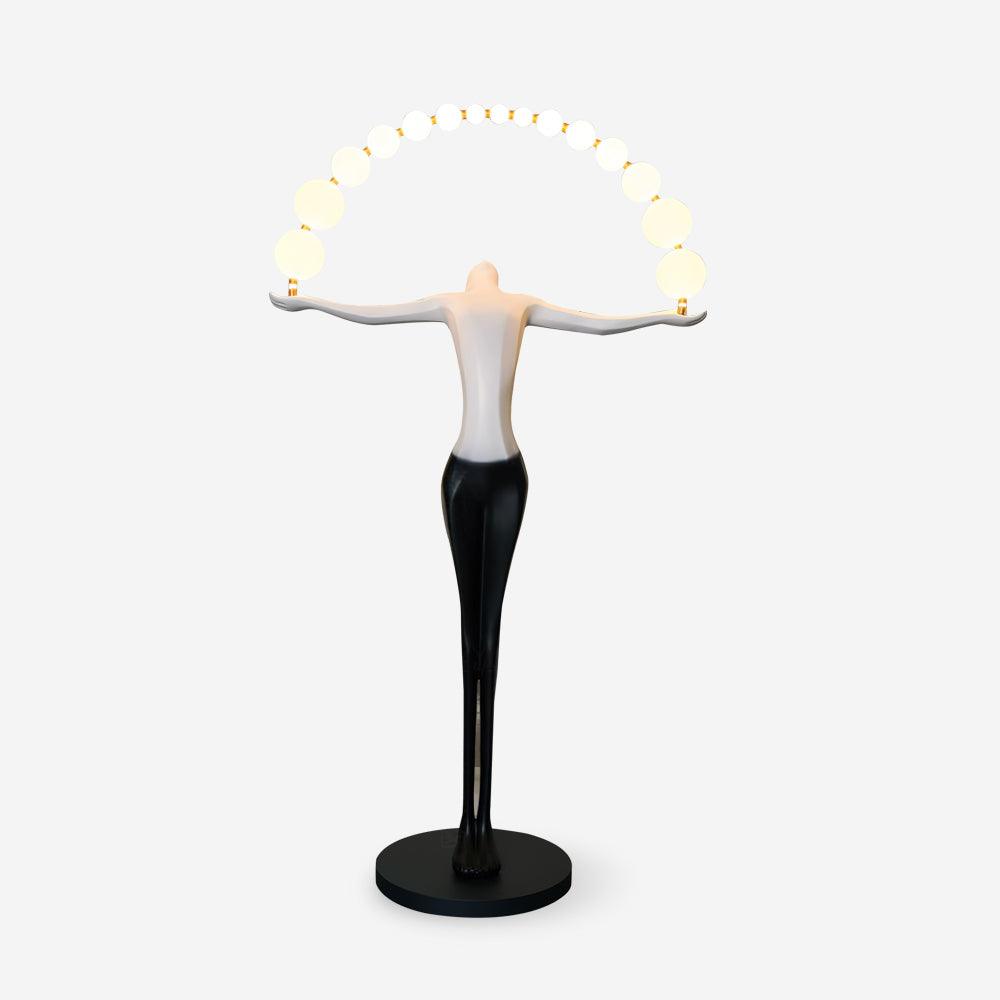 Statue of Liberty Floor Lamp with LED Light - Black Design