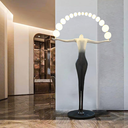 Statue of Liberty Floor Lamp with LED Light - Black Design