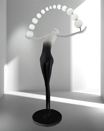 Statue of Liberty Floor Lamp with LED Light - Black Design